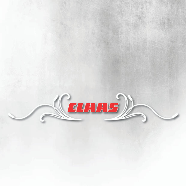 CLAAS RED & WHITE REAR WINDOW SWIRL