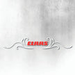 CLAAS RED & WHITE REAR WINDOW SWIRL