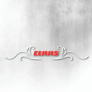 CLAAS RED & WHITE REAR WINDOW SWIRL