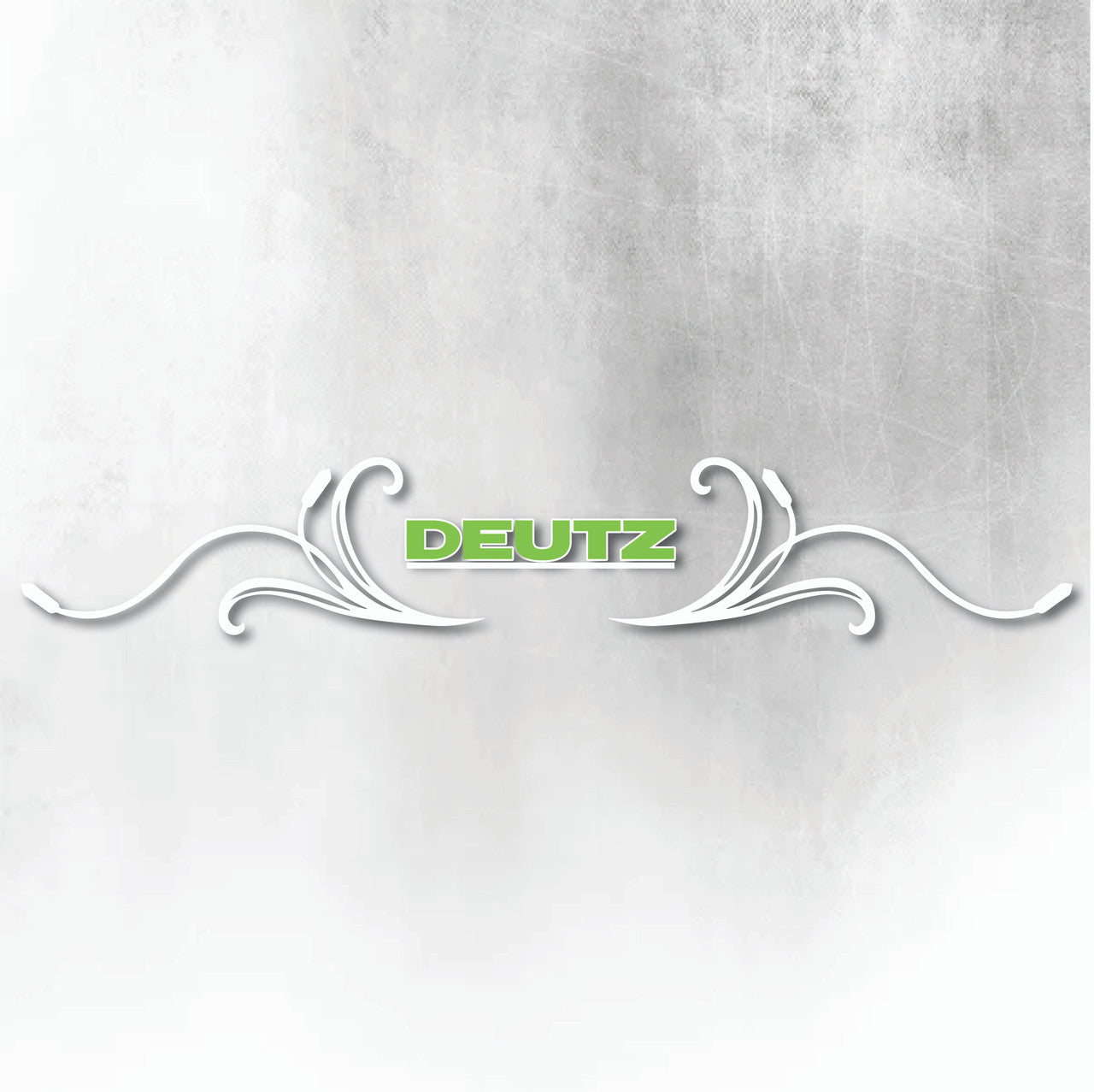 DEUTZ GREEN & WHITE REAR WINDOW SWIRL