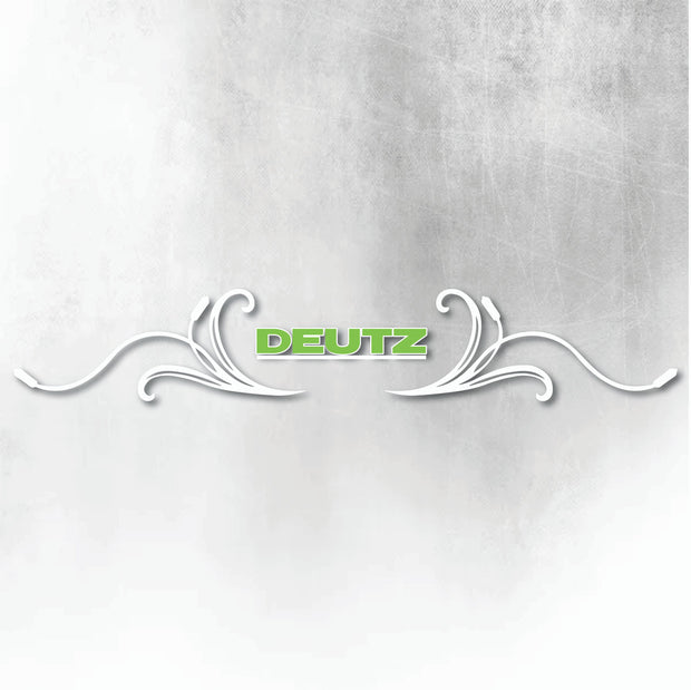 DEUTZ GREEN & WHITE REAR WINDOW SWIRL