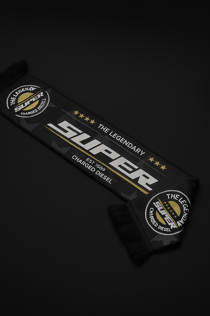 Super – The Legendary Charged Diesel Truck Scarf | Premium Cab Accessory