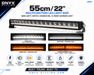 55cm 80W Multifunction LED Light Bar – 3,800 Lumens | White/Amber DRL | R65 Warning Light | 12V/24V