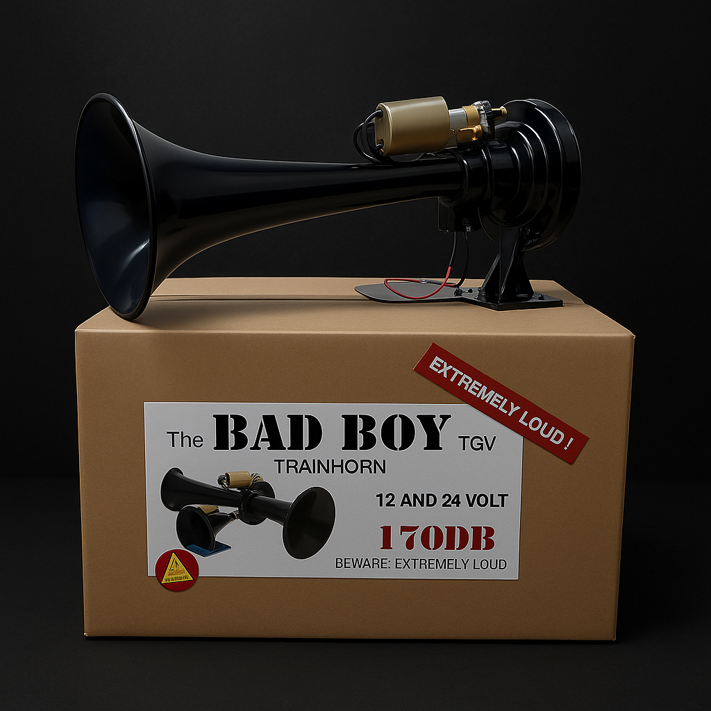 The Bad Boy Air Horn 12V & 24V - TGV Train Horn 170dB –  Genuine