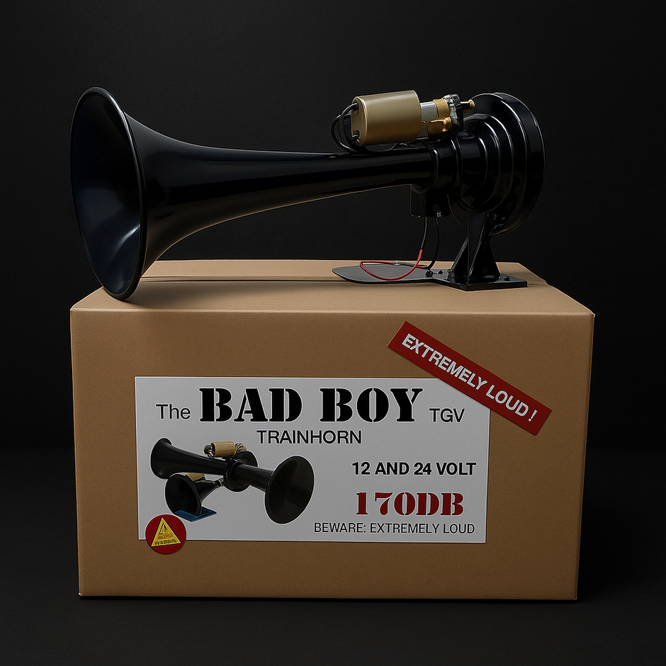 The Bad Boy Air Horn 12V & 24V - TGV Train Horn 170dB –  Genuine