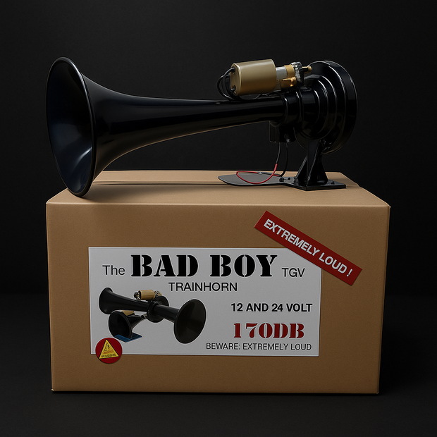 The Bad Boy Air Horn 12V & 24V - TGV Train Horn 170dB –  Genuine