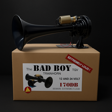 The Bad Boy Air Horn 12V & 24V - TGV Train Horn 170dB –  Genuine