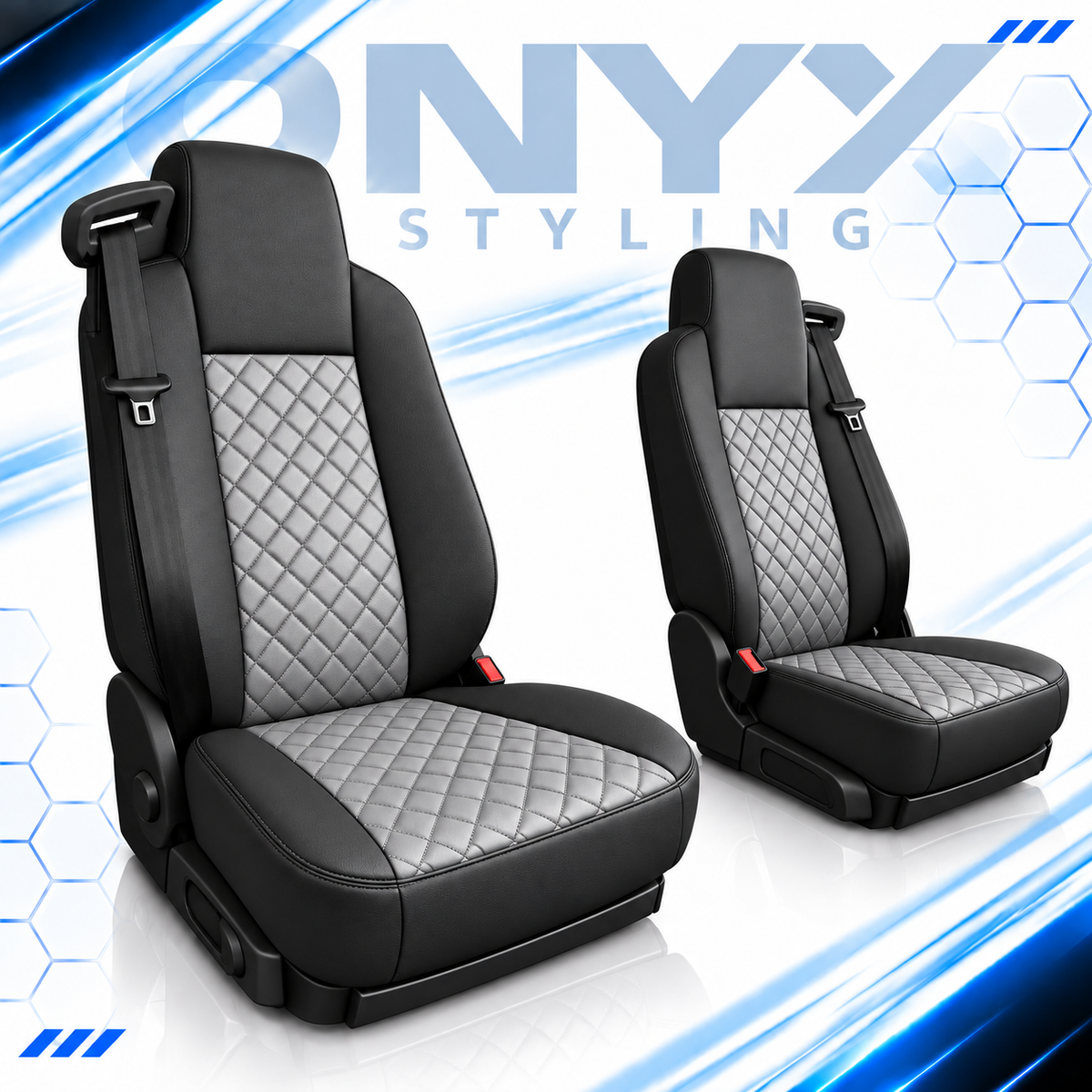 DAF XF (2015–2021) Luxury Eco-Leather Seat Covers – Driver & Passenger Set