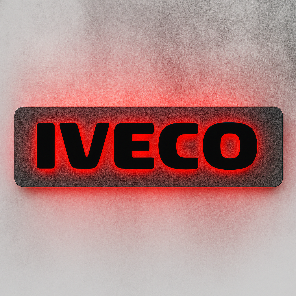 3D IVECO Letters RGB COLOUR LED Light Up Sign