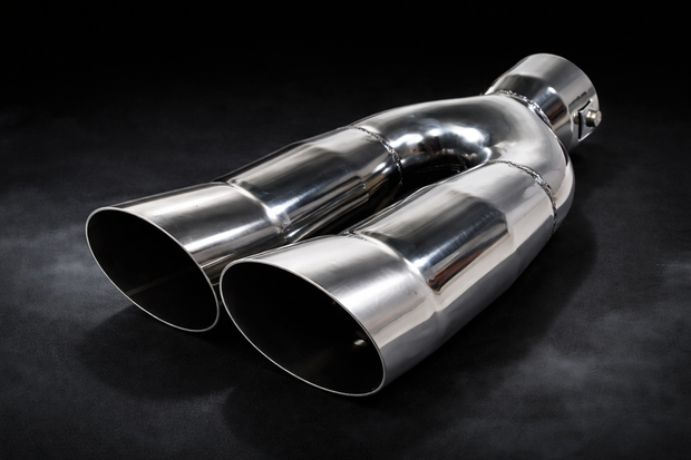 Universal Dual Chrome Exhaust Tip 62mm Inlet – Twin 60mm Outlet Tailpipe Upgrade