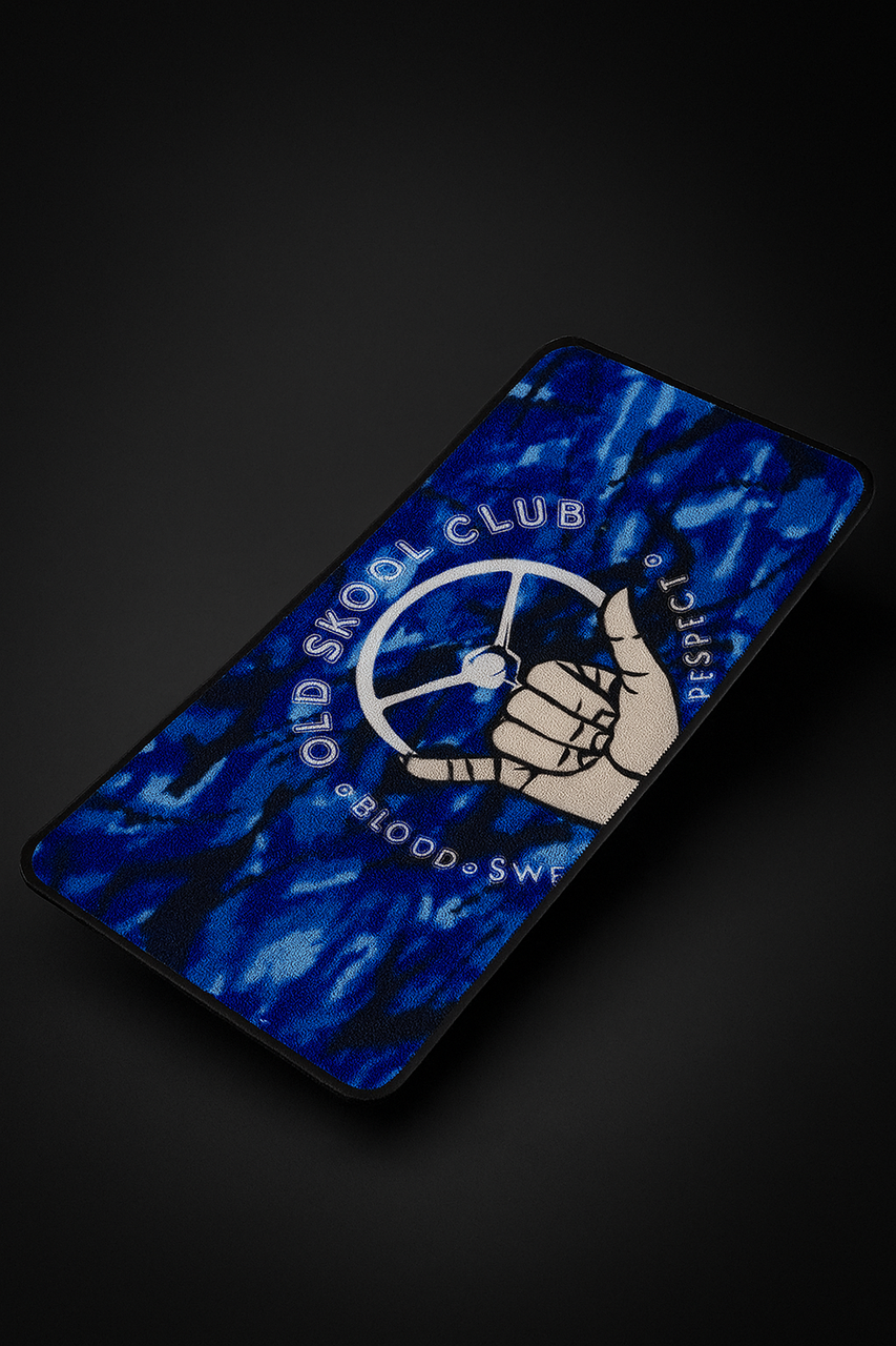Old Skool Club Floor Mat 60x40cm – Blue Danish Plush
