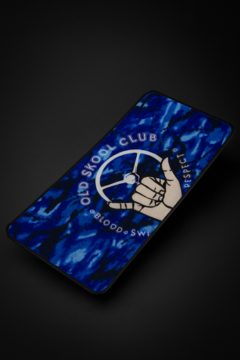 Old Skool Club Floor Mat 60x40cm – Blue Danish Plush