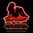 Red Light Lady Full Colour Sticker – 10cm