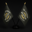 Super Charged Diesel Twin Table Flag – With Poles & Holder (28cm)