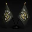 Super Charged Diesel Twin Table Flag – With Poles & Holder (28cm)
