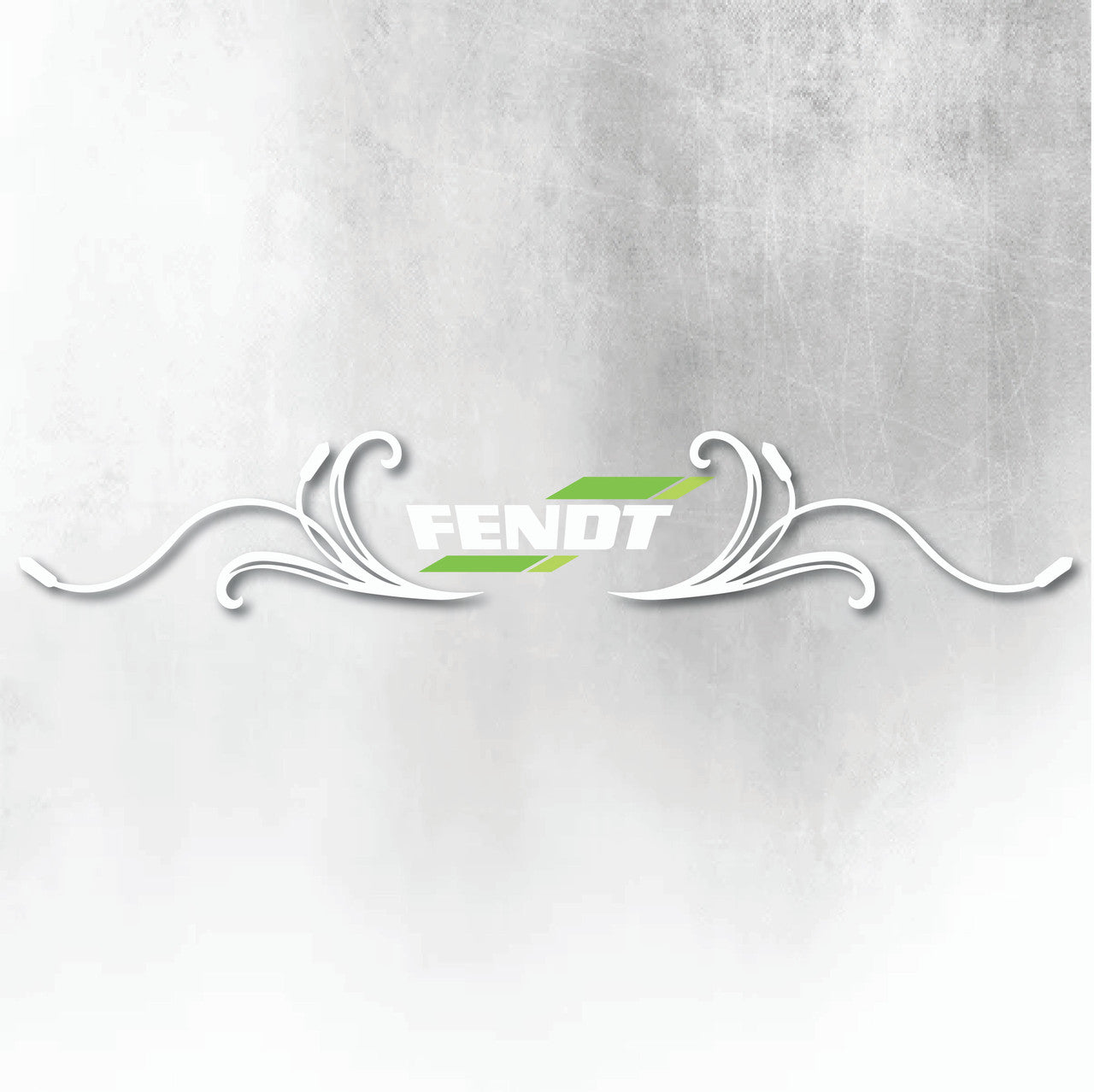 FENDT GREEN AND WHITE REAR WINDOW SWIRL