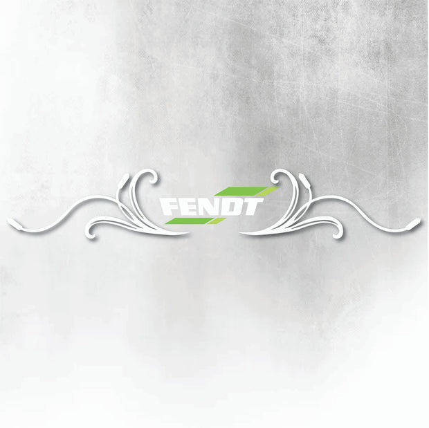 FENDT GREEN AND WHITE REAR WINDOW SWIRL