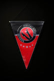 Red & Black Retro Pennant Red Light – Collector’s Truck Banner 23x29cm
