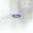 FORD BLUE AND WHITE REAR WINDOW SWIRL
