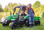 Onyx Kids 24V “Agri Pro X” Ride-On Tractor & Trailer – GREEN Edition