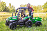 Onyx Kids 24V “Agri Pro X” Ride-On Tractor & Trailer – GREEN Edition