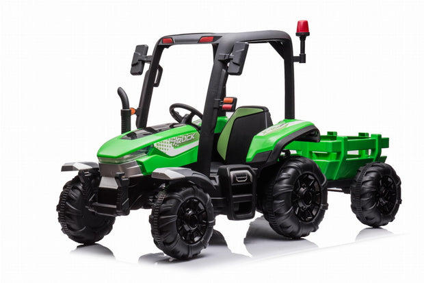 Onyx Kids 24V “Agri Pro X” Ride-On Tractor & Trailer – GREEN Edition