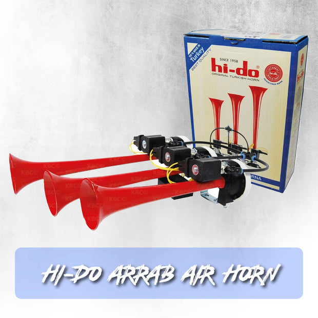 Hi-Do Arrab Air Horn 12V/24V – Triple Trumpet 125dB