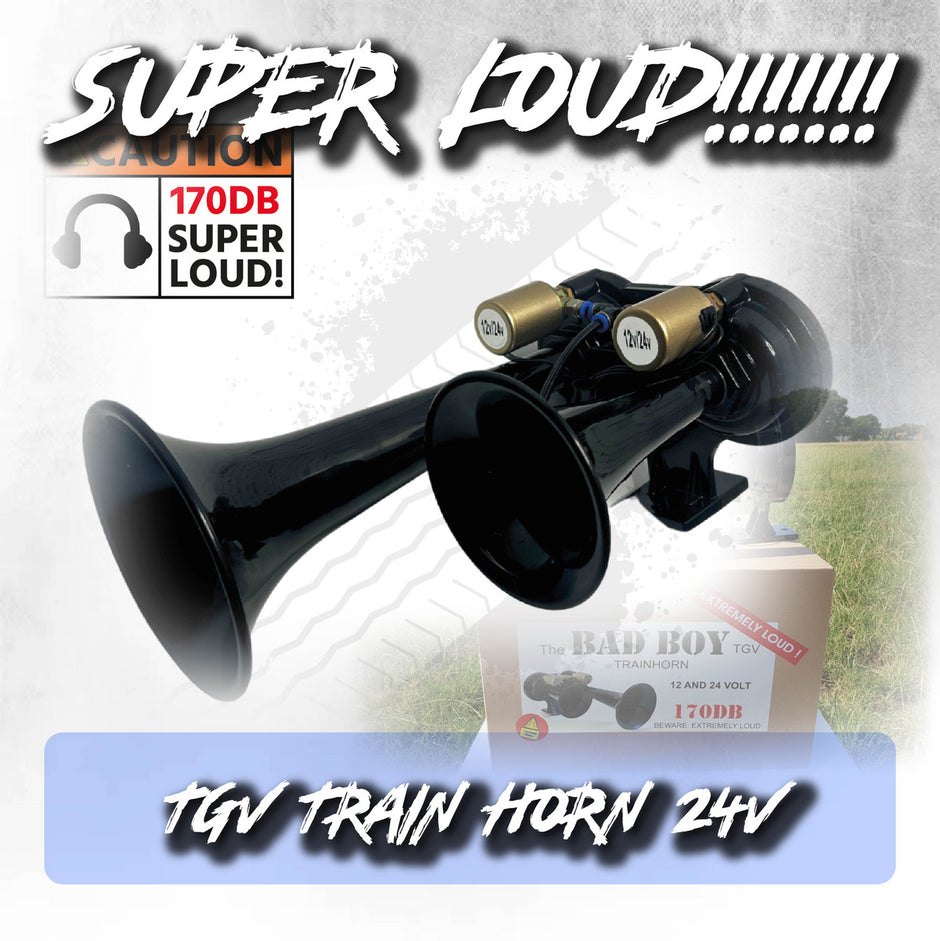 The Bad Boy Air Horn 12V & 24V - TGV Train Horn 170dB –  Genuine