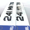 3D 50mm BLACK GEL METRO Number Plates Republic of Ireland