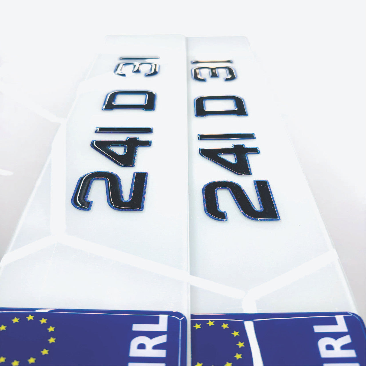 3D 50mm BLUE OUTLINE GEL METRO STYLE Republic of Ireland Number Plates