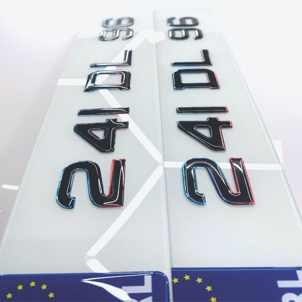 3D 50mm BMW OUTLINE GEL METRO STYLE Republic of Ireland Number Plates
