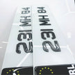 3D 50mm CARBON FIBRE GEL METRO Number Plates Republic of Ireland