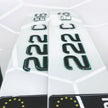 3D 50mm GREEN OUTLINE GEL METRO STYLE Republic of Ireland Number Plates