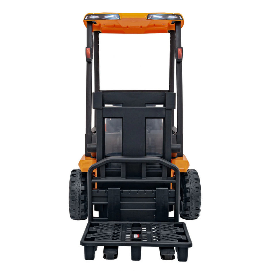 JCB 12 V Licensed Electric Ride-On Forklift – Yellow Construction Edition (by Onyx Kids)