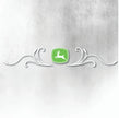 JOHN DEERE GREEN AND WHITE REAR WINDOW SWIRL