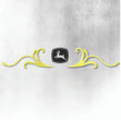 JOHN DEERE YELLOW AND BLACK REAR WINDOW SWIRL