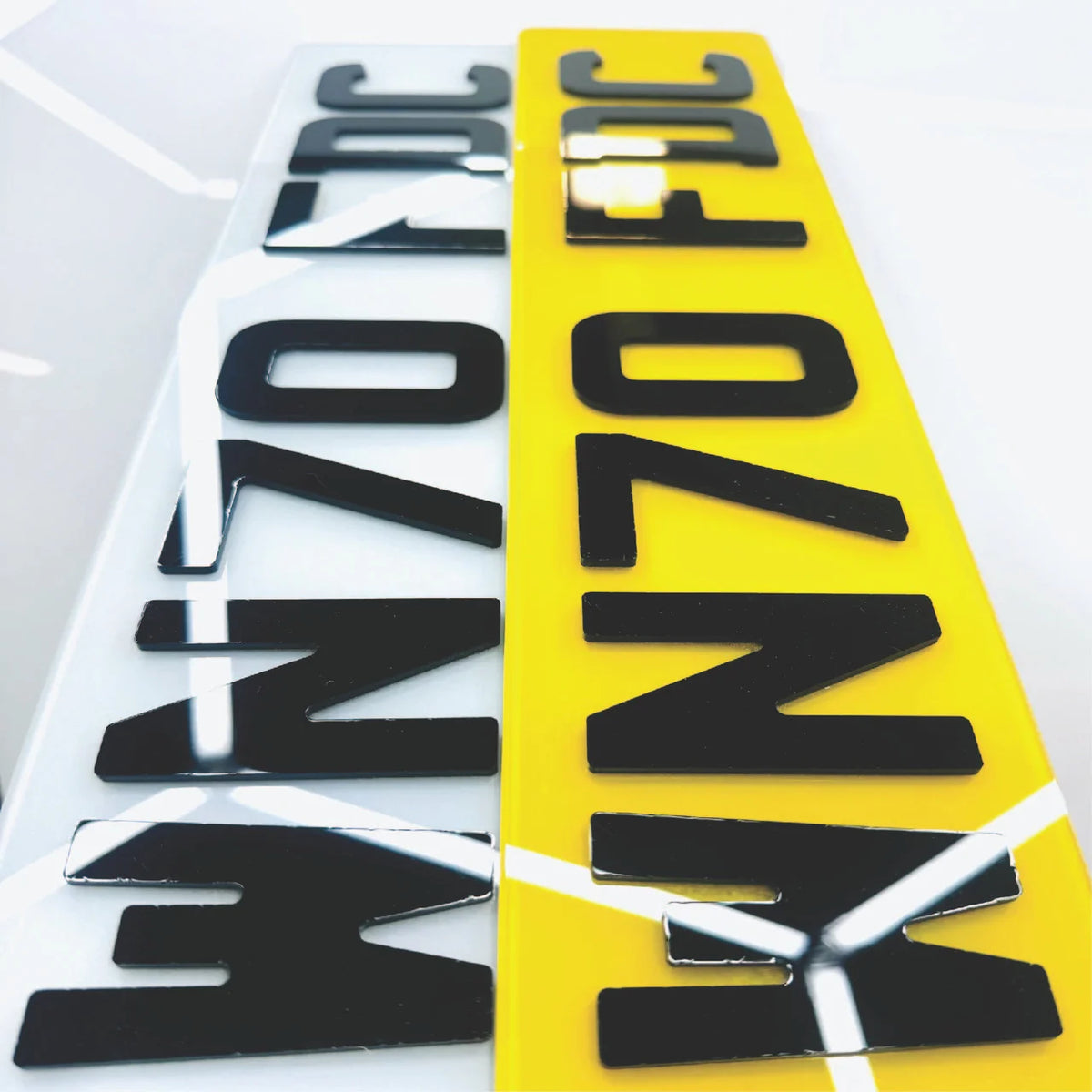 UK Road Legal 4D Number Plates – Raised Acrylic | BS AU 145e