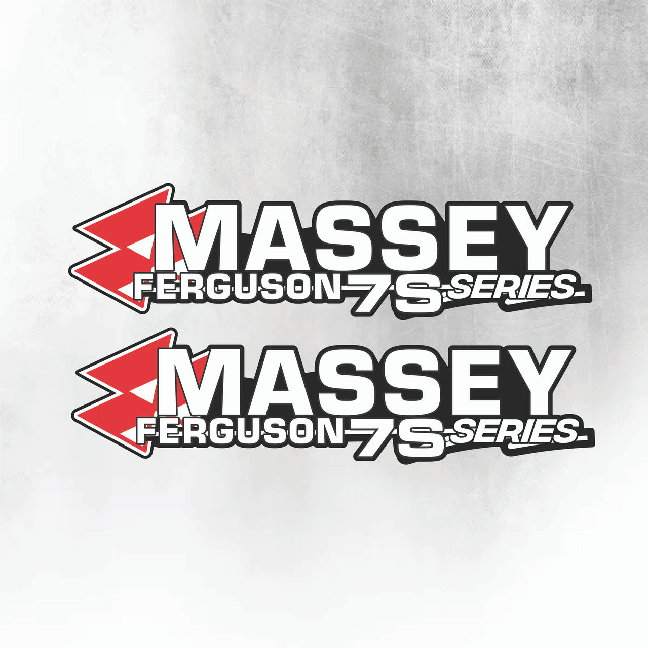 Massey Ferguson 7S Silver & Black New Style Decal