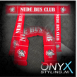 Nude Bus Club Truck Scarf – Red Fringed Dashboard Accessory