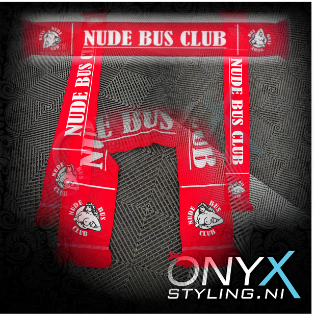 Nude Bus Club Truck Scarf – Red Fringed Dashboard Accessory