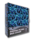Danish Plush Design Blue Bed Cover (Single) – 140 x 200cm with Pillowcase