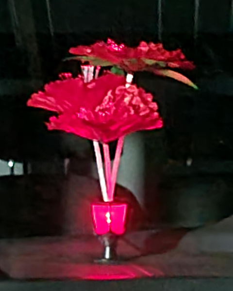 LED Hibiscus Flower Interior Light – 12V & 24V Truck Cab Decoration