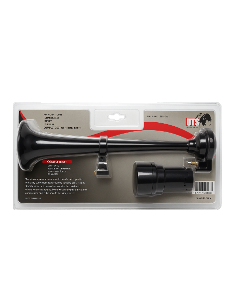 DTS Airhorn with Compressor 12V Complete Set – Black Edition