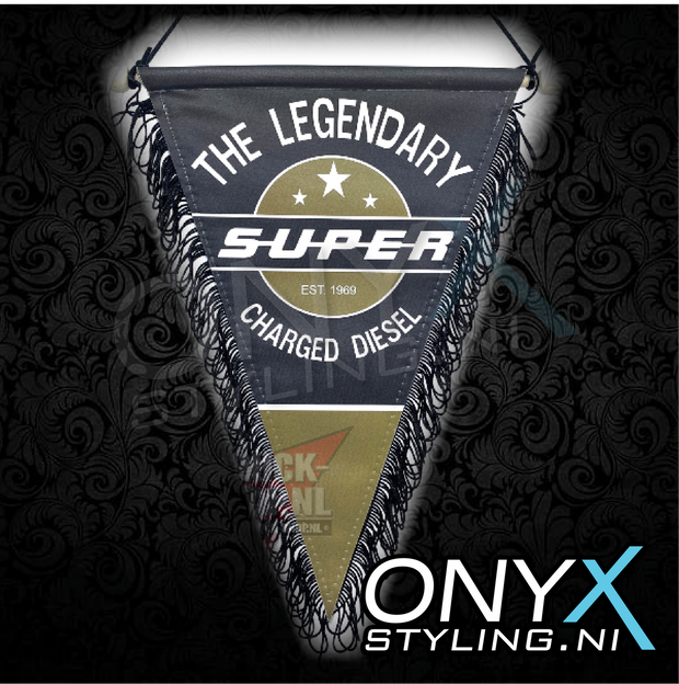 Legendary Diesel Pennant – Supercharged Retro Truck Banner 23x29cm