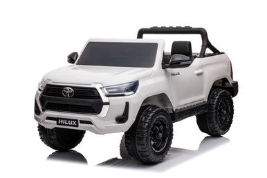 Toyota Hilux 12 V Licensed Electric Ride-On Jeep – White Adventure Edition (by Onyx Kids)