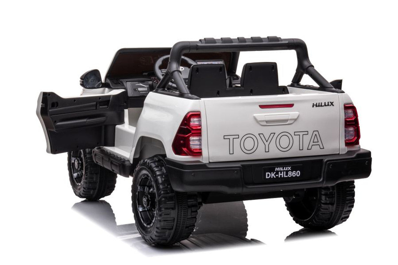 Toyota Hilux 12 V Licensed Electric Ride-On Jeep – White Adventure Edition (by Onyx Kids)