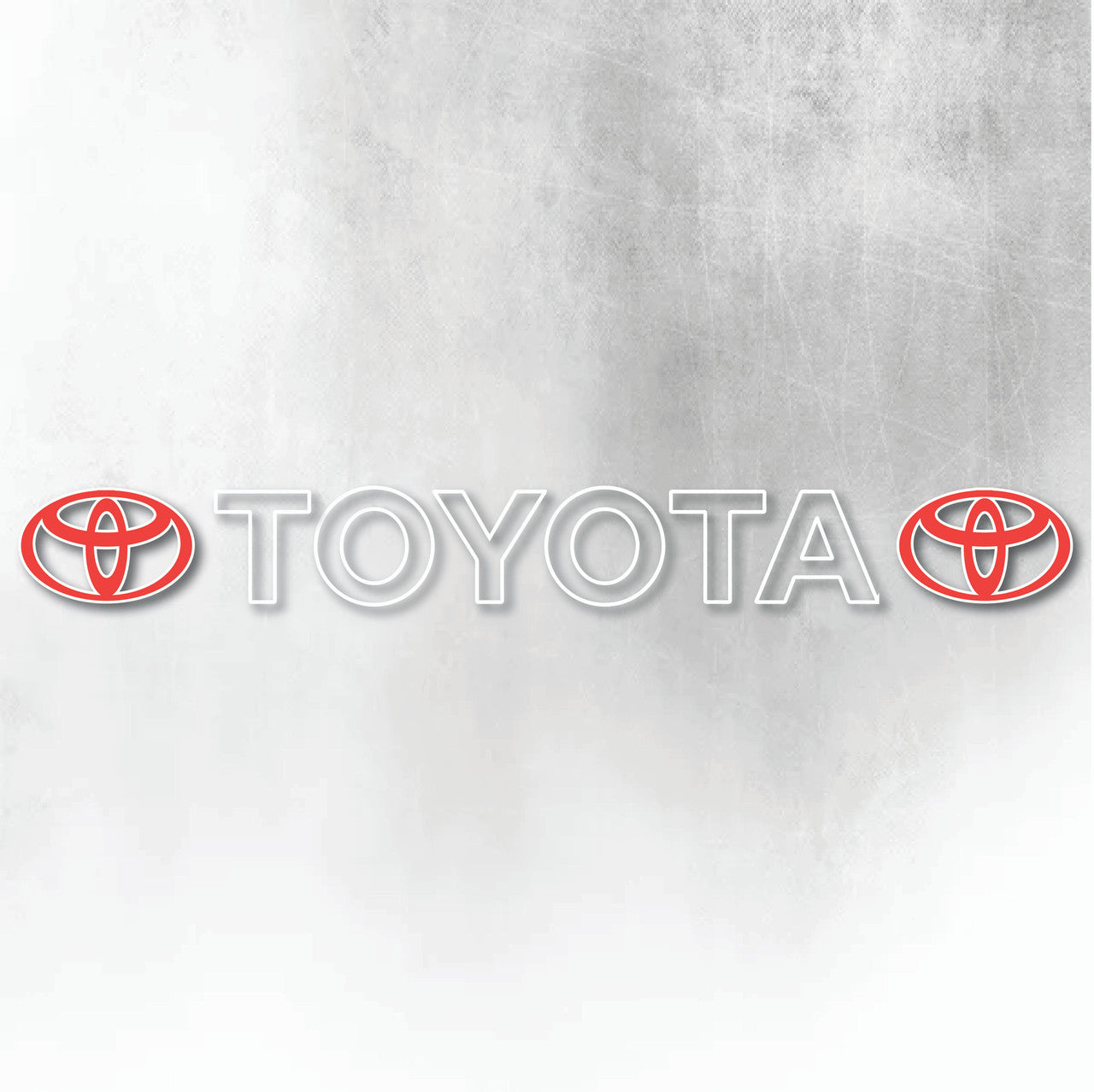 TOYOTA RED AND WHITE WINDOW DECAL