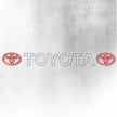 TOYOTA RED AND WHITE WINDOW DECAL