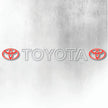 TOYOTA RED AND WHITE WINDOW DECAL