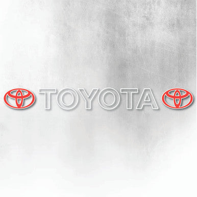 TOYOTA RED AND WHITE WINDOW DECAL